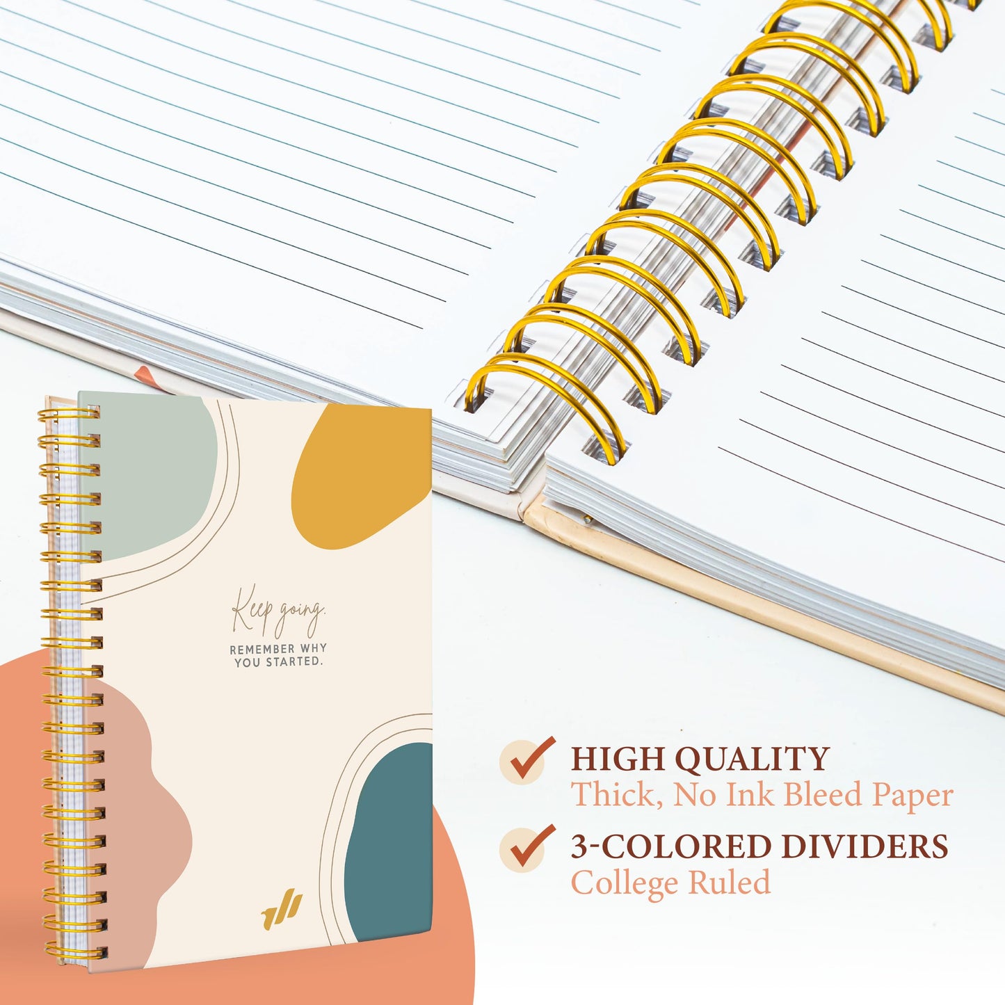 Only Zest Hard Cover 300-Page Lined Notebook with Affirmations – Multiple Designs – B5 – 10.25 x 7.25 Inch Spiral Bound Motivational Large Journal for Women – Daily Diary, Bible Notebook, Journaling
