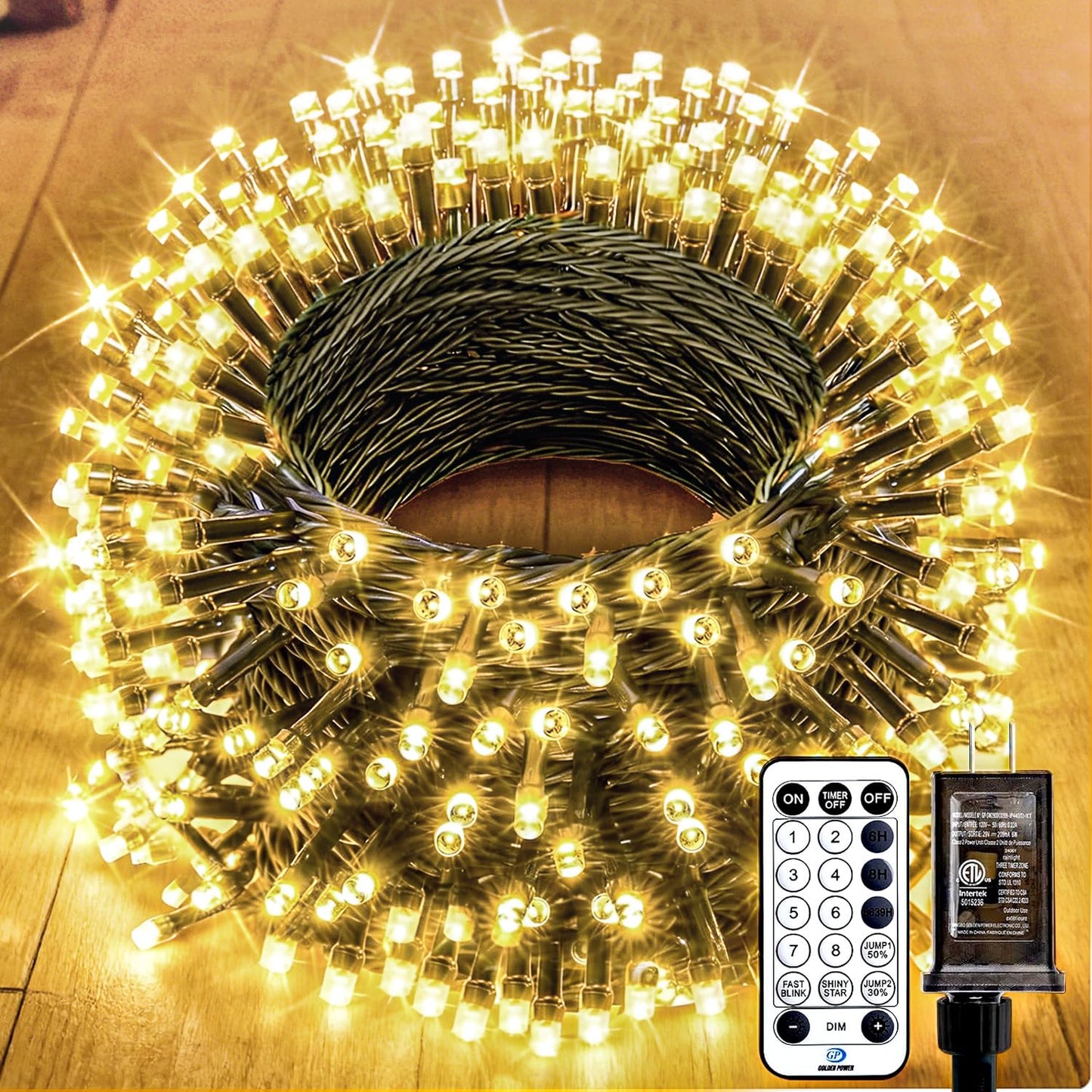 66FT 200 LED Christmas Tree Lights, Twinkle Fairy Lights String with 8 Flashing Modes String Lights for Indoor Bedroom Outdoor Christmas Trees Garland Wreath Holiday Decorations, Warm White