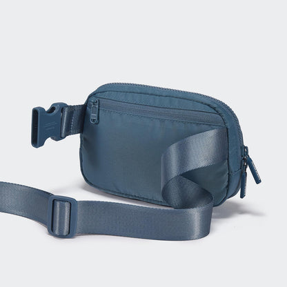 Pander Two Way Zipper Fanny Pack Nylon Everywhere Belt Bag for Women, Water Repellent Waist Packs, Crossbody Bags with Adjustable Strap (Black).