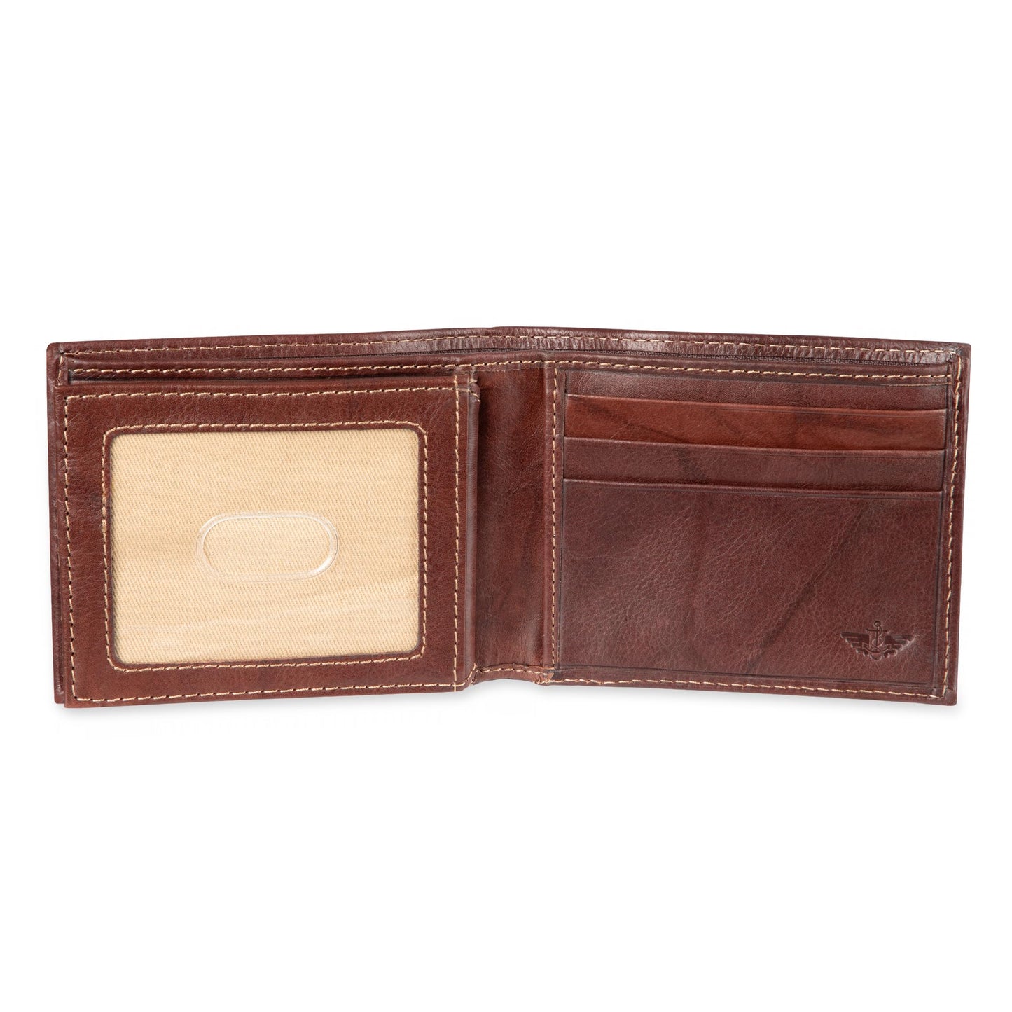 Dockers Men's Rfid Blocking Extra Capacity Leather Bifold Wallet, Brown, One Size