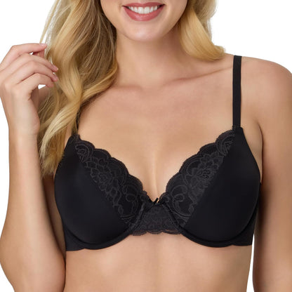 Maidenform Women's Padded Underwire Bra, Full Coverage T-Shirt Bras for Women, Convertible, Seamless (Plus