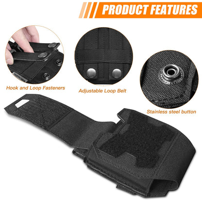 2 Pack MOLLE Handcuff Pouch fits Multiple Cuffs,Handcuff Holster for Duty Belt Tactical Vest Law Enforcement Security Officer Accessories Quick Release