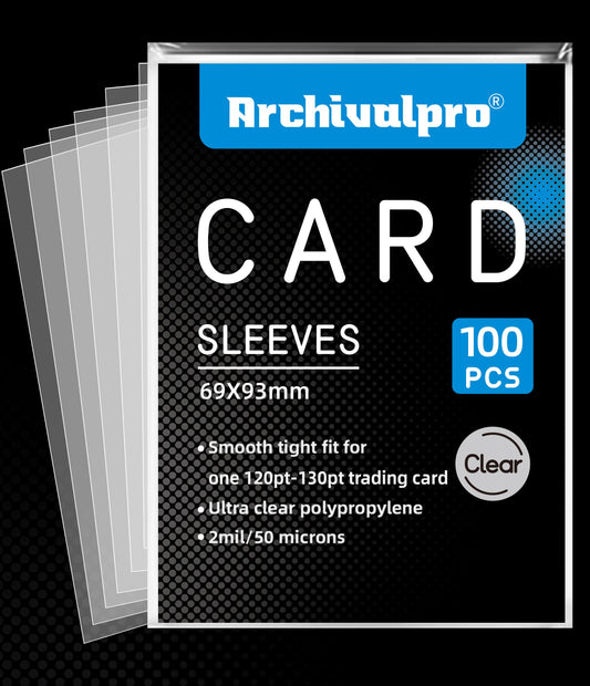ARCHIVALPRO Ultra Clear Soft Penny Sleeves - 100pcs Standard Size Trading Card Protectors, Fits 120-130PT Cards, Acid-Free PVC-Free Card Sleeves for Collectors, Sports & Outdoors