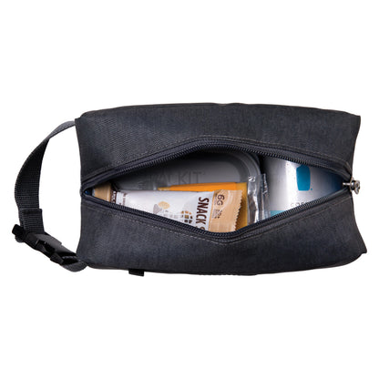 PackIt® Freezable Snack Box, Checked Out, Built with ECOFREEZE Technology, Collapsible, Reusable, Zip Closure with Buckle Handle, Designed For Work Snacks, Fresh Snacks On the Go, Adults, and All Ages