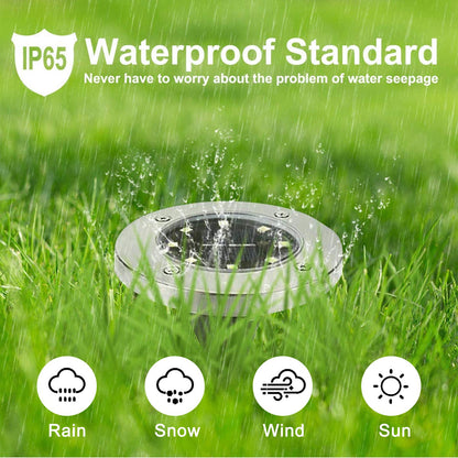 Rayolon Solar Ground Lights, Waterproof Solar Garden Lights, Upgraded Outdoor Garden Waterproof Bright in-Ground Lights, Landscape Lights for Pathway,Yard,Deck,Lawn,Patio,Walkway (12 Pack Warm Light