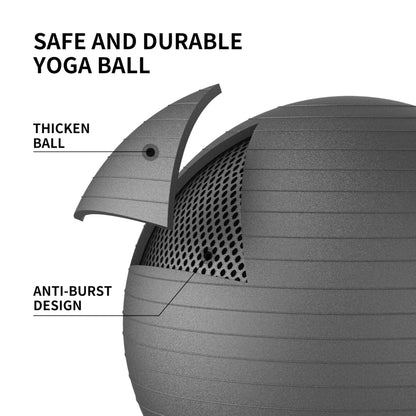 FITMIND Yoga Ball set-55cm&25cm(Black)