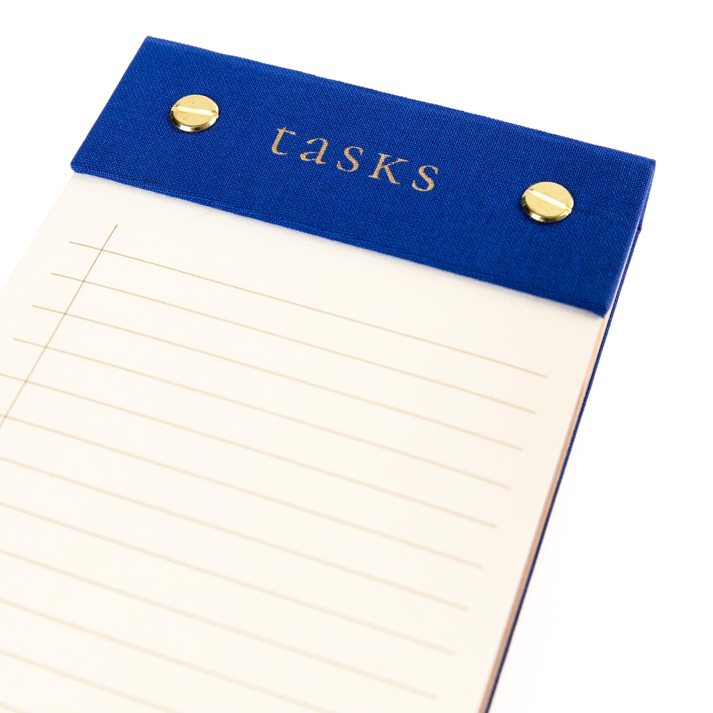 Graphique Post-Bound List Pad Luxe Collection, Perforated Sheets To-Do Notepad, Hardcover Binding, Gold Foil Embossing, 100 Pages, 4” x 9.75”, Colbalt Blue
