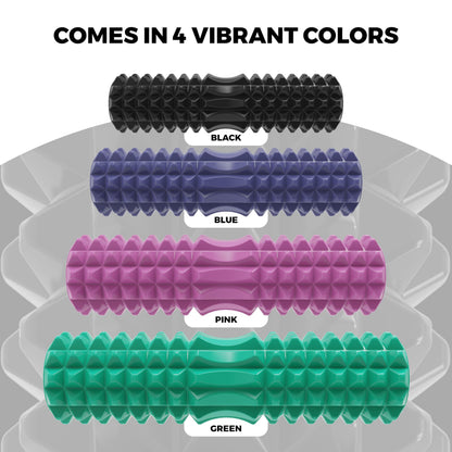 Nordic Lifting Vibrating Foam Roller w/ 5-Speed Vibration – High-Density EVA Foam for Deep Tissue Massage, Relaxation & Mobility Support – Green