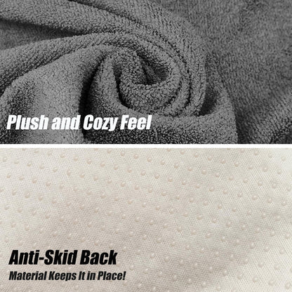 2 Pack Waterproof Sweating Car Seat Cover for Post Gym Workout, Running, Swimming, Beach and Hiking, Universal Fit Non-Slip Towel Bucket Seat Protector for Cars SUV Trucks, Machine Washable (Gray)