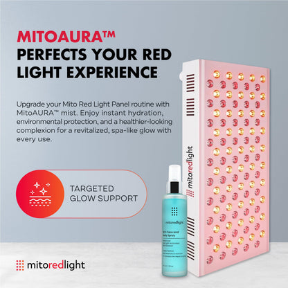 Mito Red Light – MitoMID 2.0 Red Light Panel – Red Light Therapy for Face and Neck – Red Light & Near Infrared Red Light Therapy – At-Home Red Light Therapy for Body