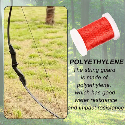KURUGEILI 120 yard/110 m Archery Bow String Serving Thread 3 Strands Durable Nylon Bowstring Serving Thread for Compound Recurve Bow Tying Peep Sight Nock Point Protection Red