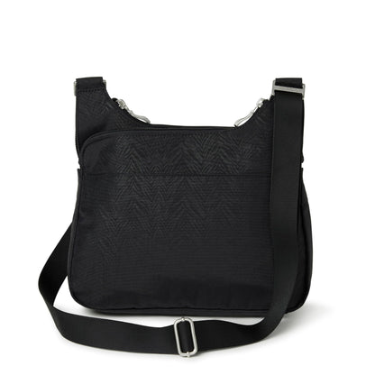 Baggallini Cross Over Crossbody Women 11x8.5 Medium Travel Bag Lightweight Water-Resistant Nylon Organized Handbag Purse