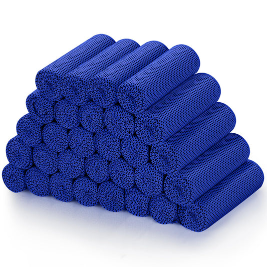 Biange Cooling Towels (40"x 12", Pack of 30) for Neck and Face, Cold Towel for Hot Weather, Sports, Workout, Fitness, Gym, Yoga, Golf, Pilates, Travel, Camping & More