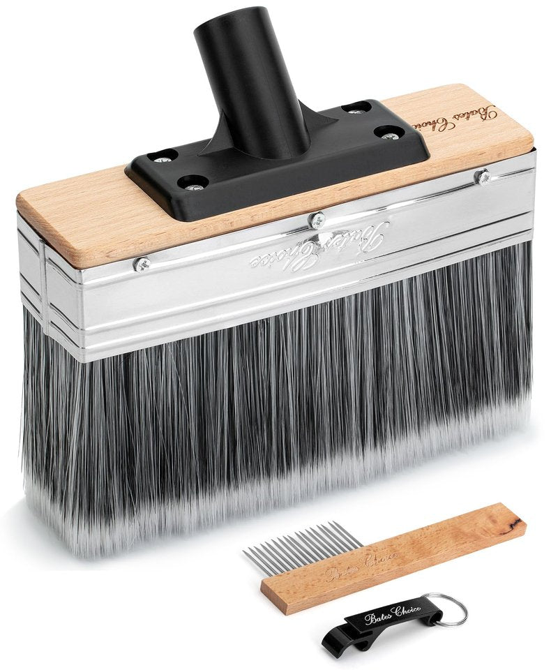 Bates- Deck Stain Brush Applicator, 7.5 Inch Wide Paint Brush with Threads