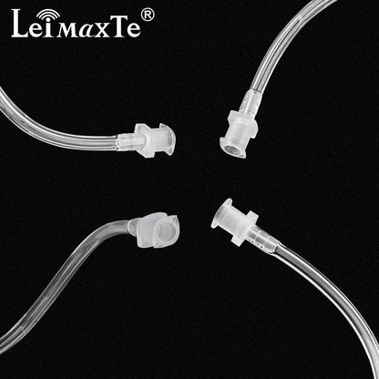 LEIMAXTE Acoustic Tube Earpiece Coil Tubes Replacement for Two Way Radio Headsets FBI Style Motorola Kenwood Walkie Talkie Earpieces with 2X Radio Earbuds (2 PCS)