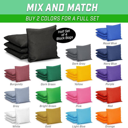 Classic Cornhole Bean Bags Set of 4 | 16 Colors Available - Regulation All Weather Design