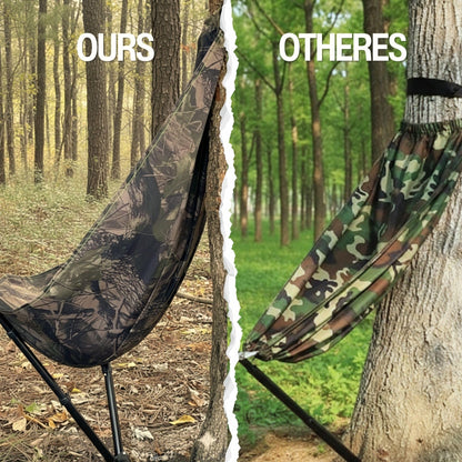 Portable Hunting Chair – Adjustable Height Silent Swivel Tree & Ground Seat, Lightweight Folding Hammock-Style Camp Chair for Deer, Turkey & Duck Hunting