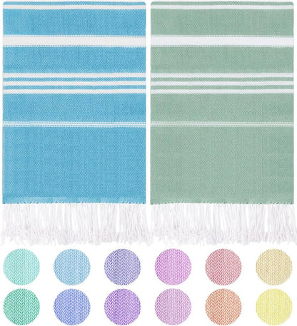 Thin Turkish Beach Towel - Lightweight Quick-Dry Cotton | Extra Large Sand-Free Bath & Pool Accessory