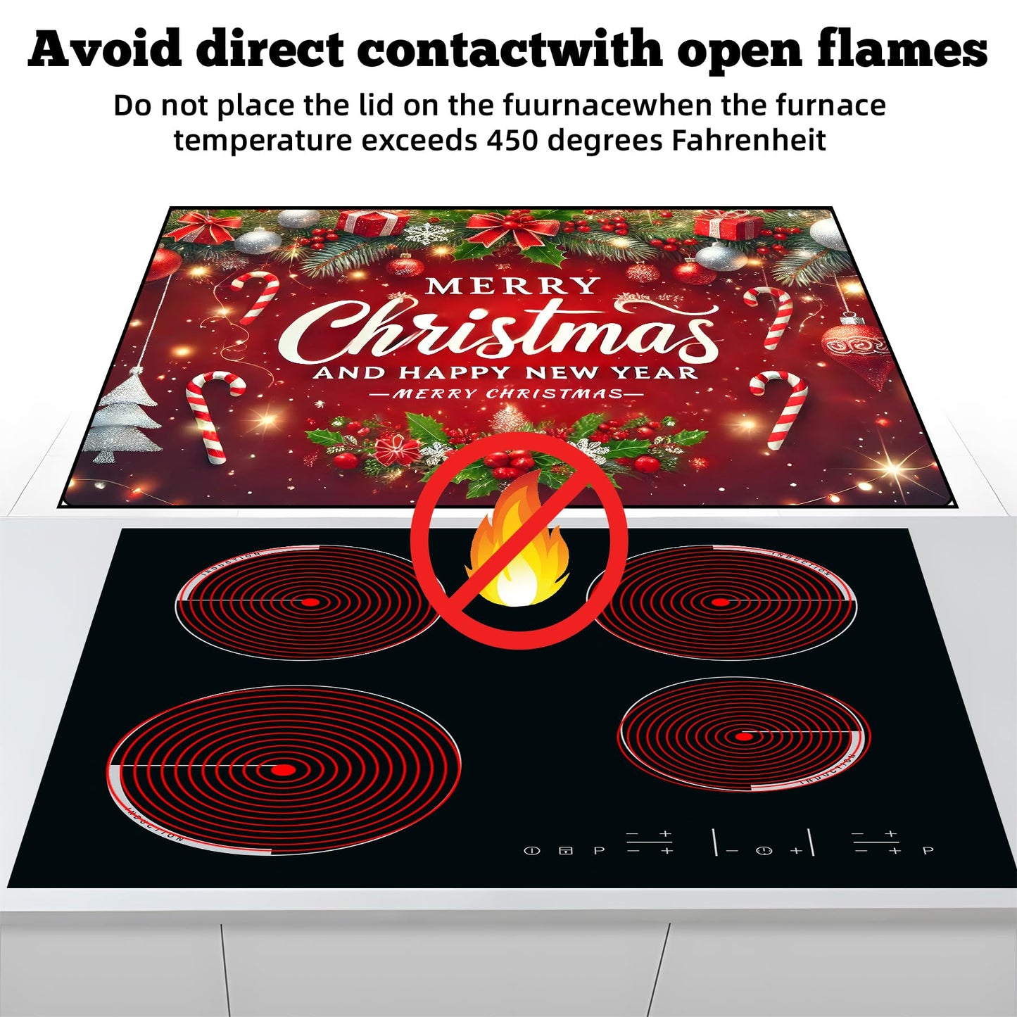 Stove Top Cover for Electric Stove: 28''×20'' Stove Cover Elevate Your Kitchen Reliable Heat Protection,Non-Slip Kitchen Decor (MAI-G2411289)
