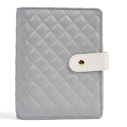 PU Leather Travel Jewelry Binder Organizer - Jewelry Boxes Case Ring Binder Storage Book with Zipper Velvet Pouches Bags for Women Gifts - Grey