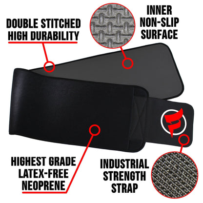 Fitru Waist Trimmer Sauna Ab Belt for Women & Men - Waist Trainer Stomach Wrap