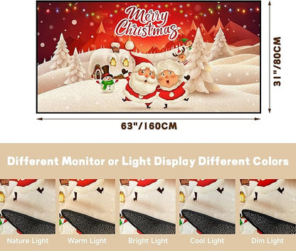 2' X 3' Merry Christmas Rug,Christmas Trees Decorative Indoor Bedroom Xmas Winter Welcome Door Mat Anti-Slip Rubber Area Rug for Seasonal Holiday Decoration,23.6" X 35.4"