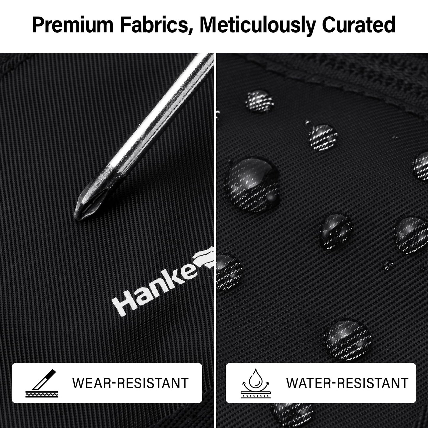 Hanke Passport Holder, Travel Wallet for Womens and Men, Neck Wallet Hidden Passport Pouch for Travel Adjustable Lightweight Thin with 6 compartments (Black)