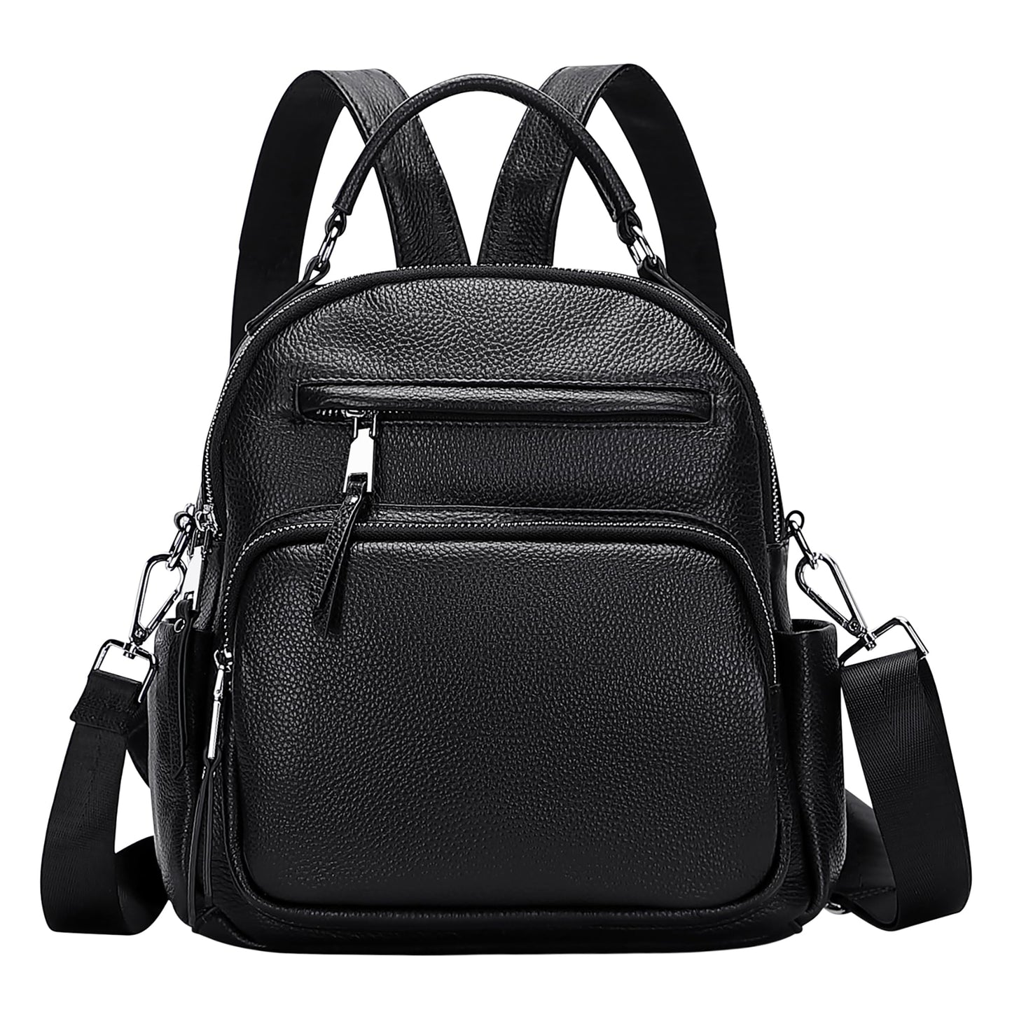 ALTOSY Genuine Leather Backpack for Women Small Convertible Backpack Purse Ladies Shoulder Bag 4 in 1 to Carry