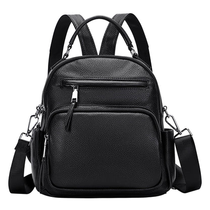 ALTOSY Genuine Leather Backpack for Women Small Convertible Backpack Purse Ladies Shoulder Bag 4 in 1 to Carry