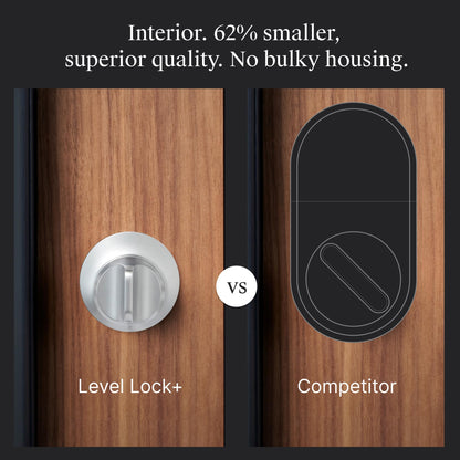 Level Lock+ (Matter) Smart Lock - World's Smallest, Most Advanced Matter-Over-Thread Deadbolt Plus Apple Home Key - Keyless and Remote Access via Apple, Alexa, Google Home, SmartThings (Satin Nickel)