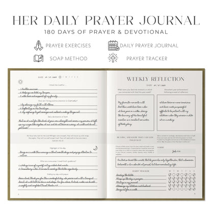 Heavenly Finds Daily Prayer Journal for Woman - 6 Months, Bible Journal with Weekly Scripture - Guided Bible Verse Mapping - Devotional with Prayer Exercises - Spiritual Gift for Woman
