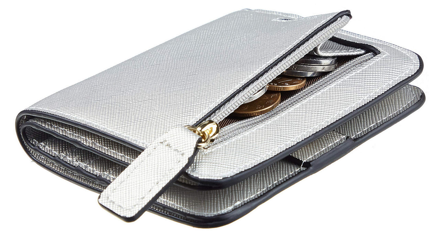 Toughergun Women’s Small Slim Leather Wallet with RFID Protection, Compact Bifold Mini Purse with Clear ID Window