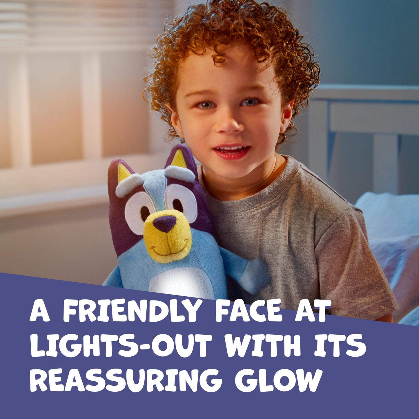 Bluey Goglow Pal Light Up Nightlight, 2-in-1 Interactive Snuggly Toddler Light, Soothing Night Light for Kids of Ages 2+