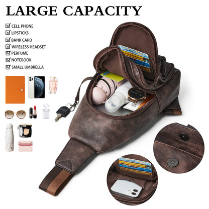 Sling Bag Crossbody Bags for Women Small Cross Body Bag Fanny Packs Chest Sling Purse for Daily Travel Leisure Sport