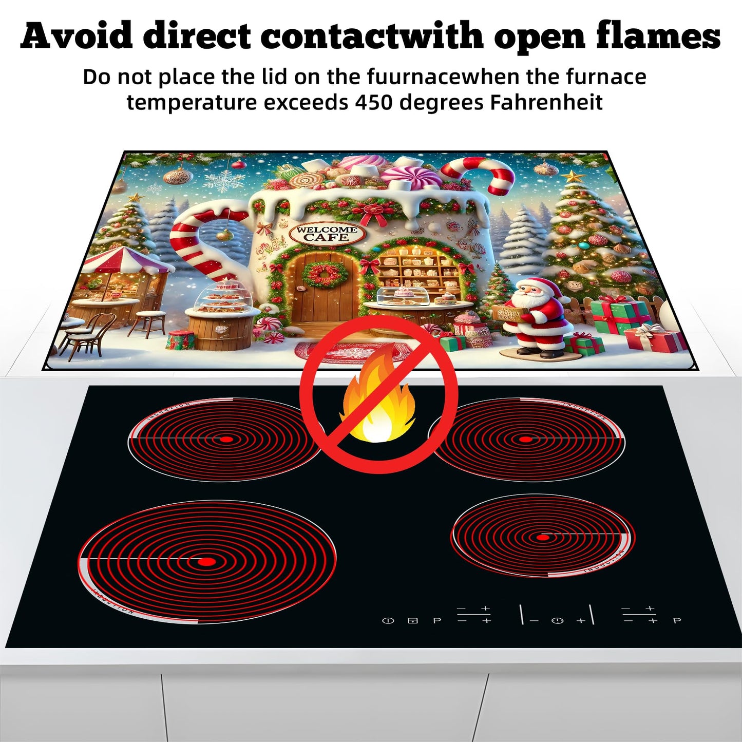 Stove Top Cover for Electric Stove: 28''×20'' Stove Cover Elevate Your Kitchen Reliable Heat Protection,Non-Slip Kitchen Decor (MAI-Z2411224)