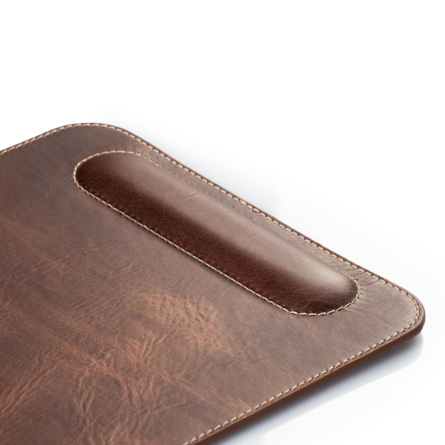 Londo Top Grain Leather Mouse Pad with Wrist Rest – Ergonomic Support, Non-Slip Base, Smooth Surface