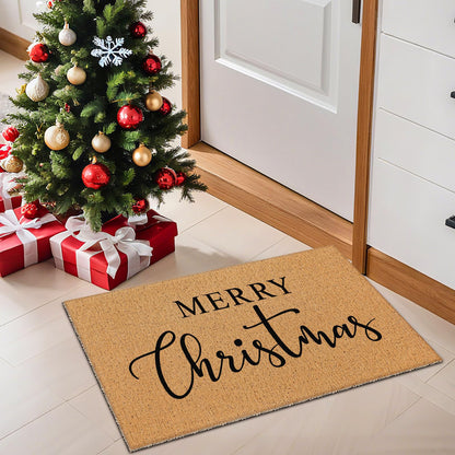 Yookeer 14 Pcs Winter Christmas Stencils for Door Mats Crafts Reusable Merry Christmas Welcome Winter Templates Large Stencil for Painting on Wood Sign Wall Doormat DIY Project