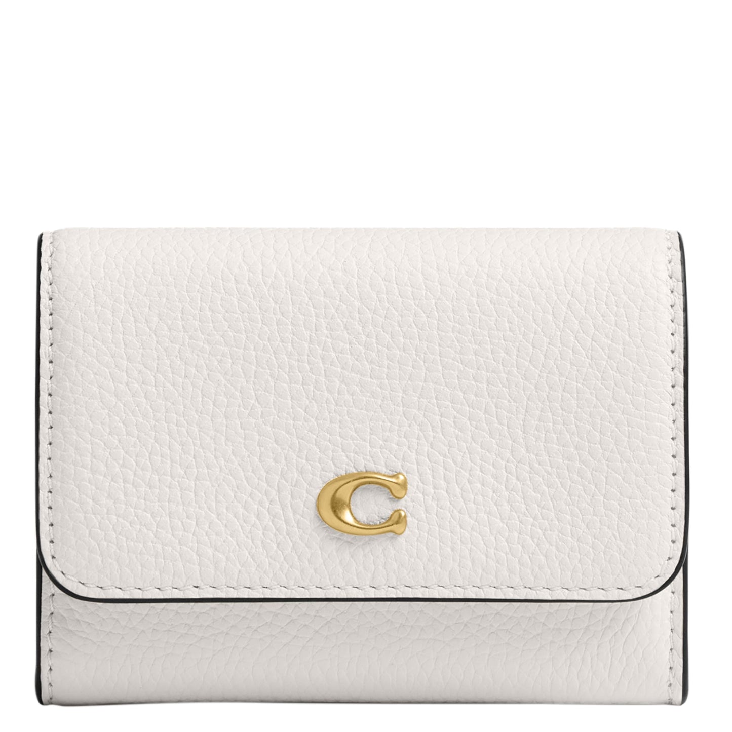COACH Polished Pebble Leather Essential Flap Card Case