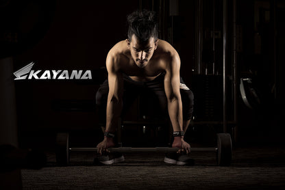 KAYANA 2 Hole Leather Gymnastics Hand Grips - Palm Protection and Wrist Support for Cross Training, Kettlebells, Pull ups, Weightlifting, Chin ups, Workout, & Exercise (Tan, Small)