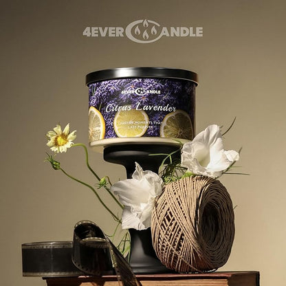 Citrus Lavender Scented Candles, 18oz Soy Candles Non Toxic 4-Wick Large Candle Jars, Over 50 Hours of Burning Time, Ideal for Gifting, Events, Home Decor