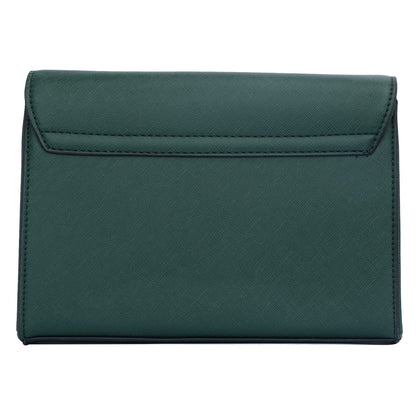 KKXIU Women Elegant Faux Leather Evening Envelope Clutch Purse Foldover Bags for Party Wedding Prom (A-Olive)