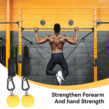 Pull up Ball Grip, Rock Climbing Grip with Strap Pull up Handles Hooks Non Slip Hand Hold Strength Trainer Exerciser Rock Climbing Accessories and Training Equipment for Bouldering Fitness and Workout