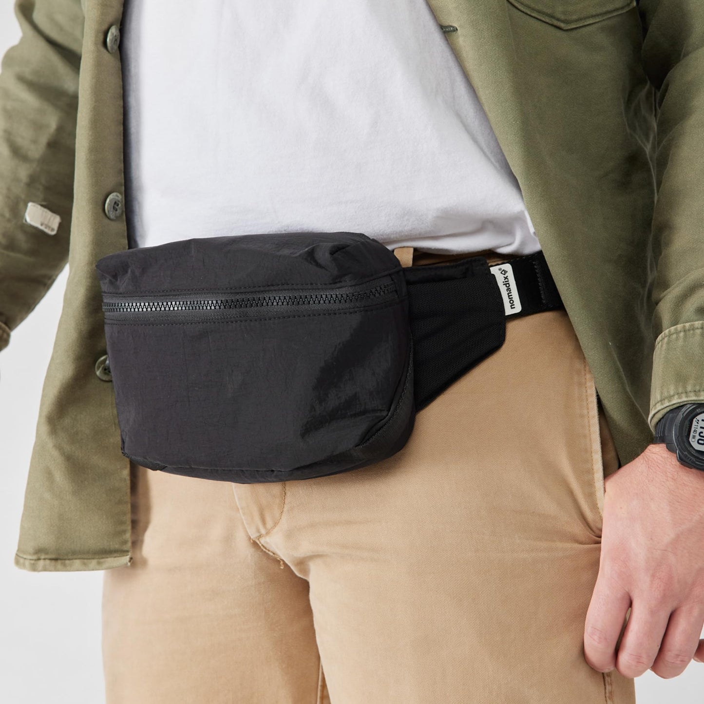 Nomadix Fanny Pack Coastal Redwoods – Lightweight, Water-Resistant Crossbody Bag for Hiking, Festivals, and Travel – Eco-Friendly Recycled Nylon with Key Clip, Dual Pockets, and Secure Storage