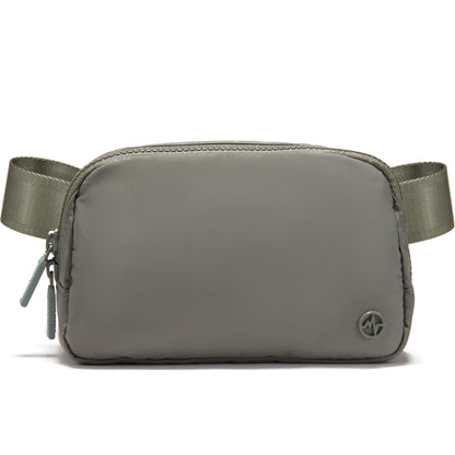 Pander Two Way Zipper Fanny Pack Nylon Everywhere Belt Bag for Women, Water Repellent Waist Packs, Crossbody Bags with Adjustable Strap (Black).