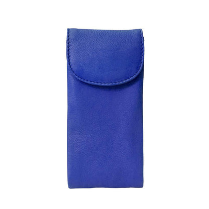 ili New York Double Flap Leather Eyeglass Case, Soft & Slim 2-in-1 Dual Glasses Pouch for Sunglasses and Reading Glasses for Men and Women