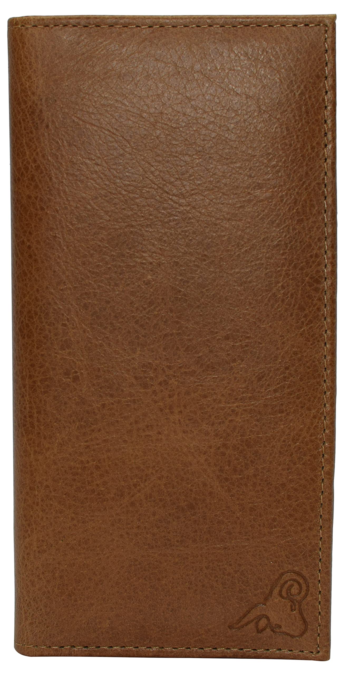 Genuine Leather Checkbook Cover For Men & Women Checkbook Holder Wallet RFID Blocking USA Series (Tan Plain)