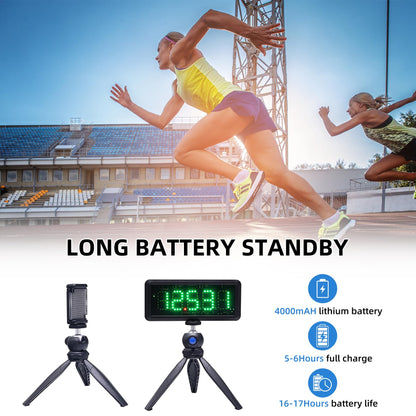 Race Laser Timer-LED Race Clock Battery Powered Stopwatch Timing Clock for Motorcycle Cycling Speed Training Short Run Race