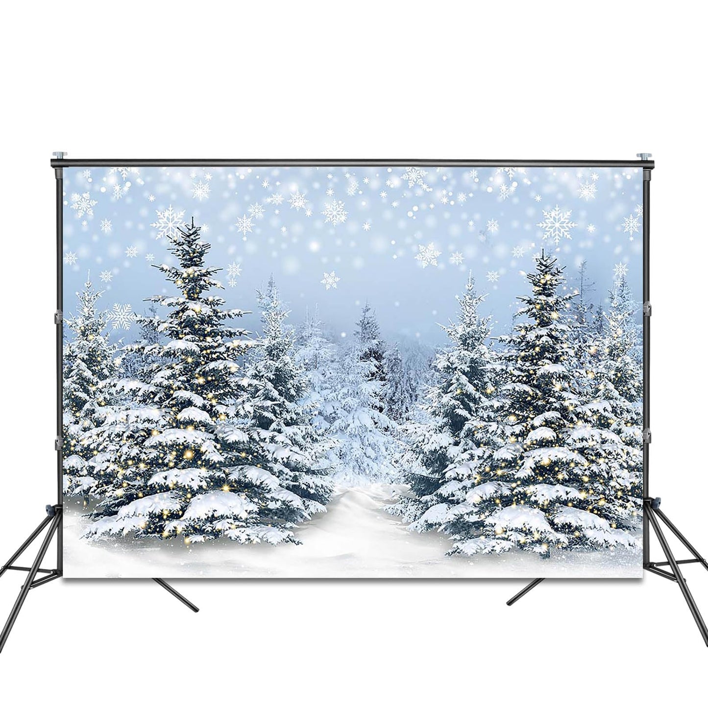 Fitumiw Winter Snowy Forest Scene Backdrop 7x5ft Christmas Winter Wonderland Photography Background Party Decorations Xmas Pine Trees Banner Photo Booth Props