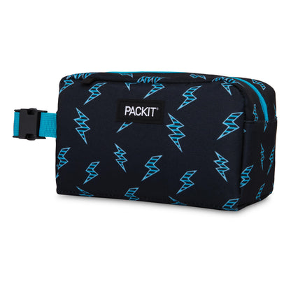 PackIt® Freezable Snack Box, Checked Out, Built with ECOFREEZE Technology, Collapsible, Reusable, Zip Closure with Buckle Handle, Designed For Work Snacks, Fresh Snacks On the Go, Adults, and All Ages