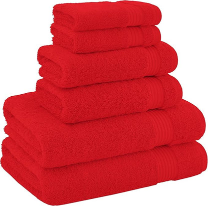 American Veteran Towel, 100% Cotton Turkish 6 Piece Towel Set, Luxury Towels